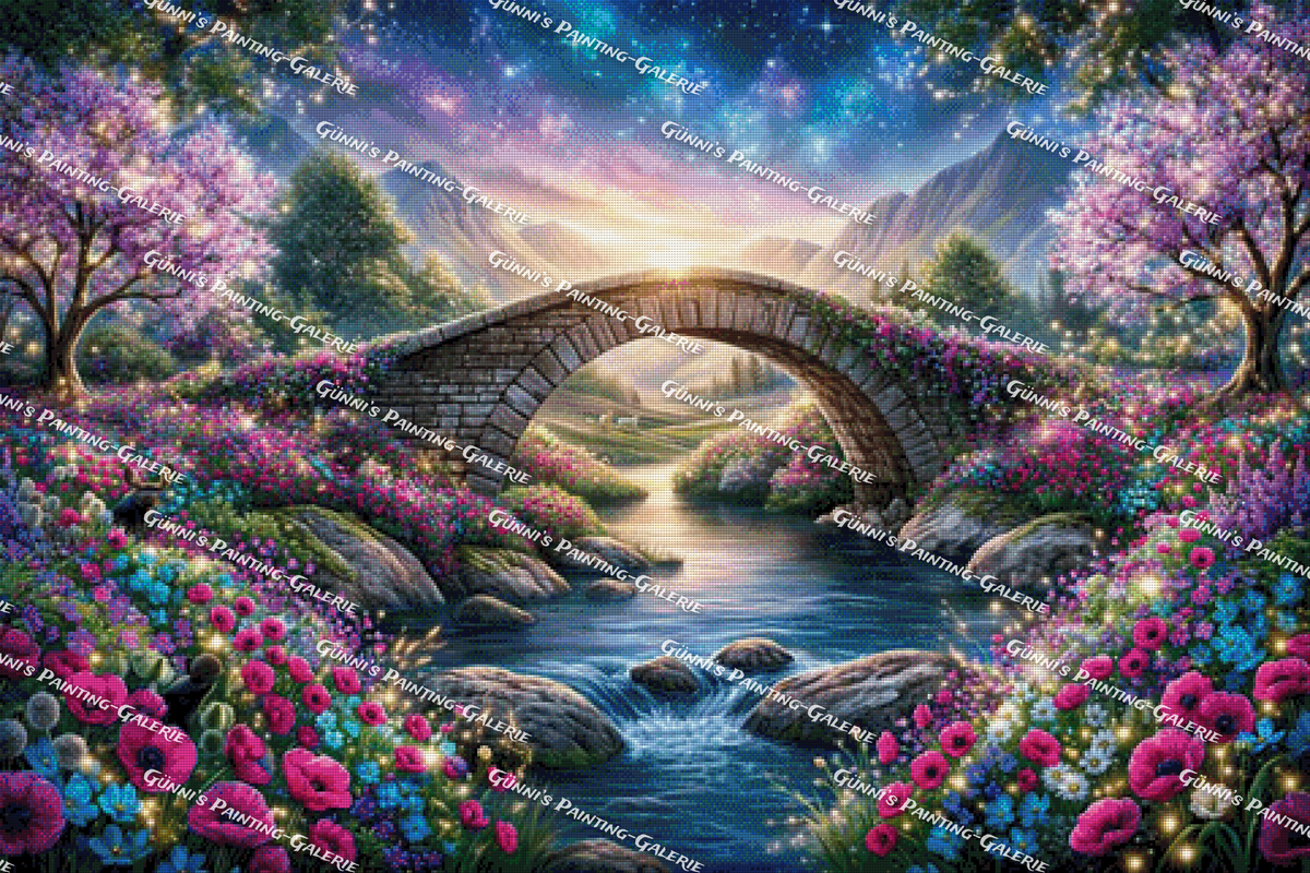 Der Weg ins Blütenparadies by illumaris KI_Art 120x80 265 Farben