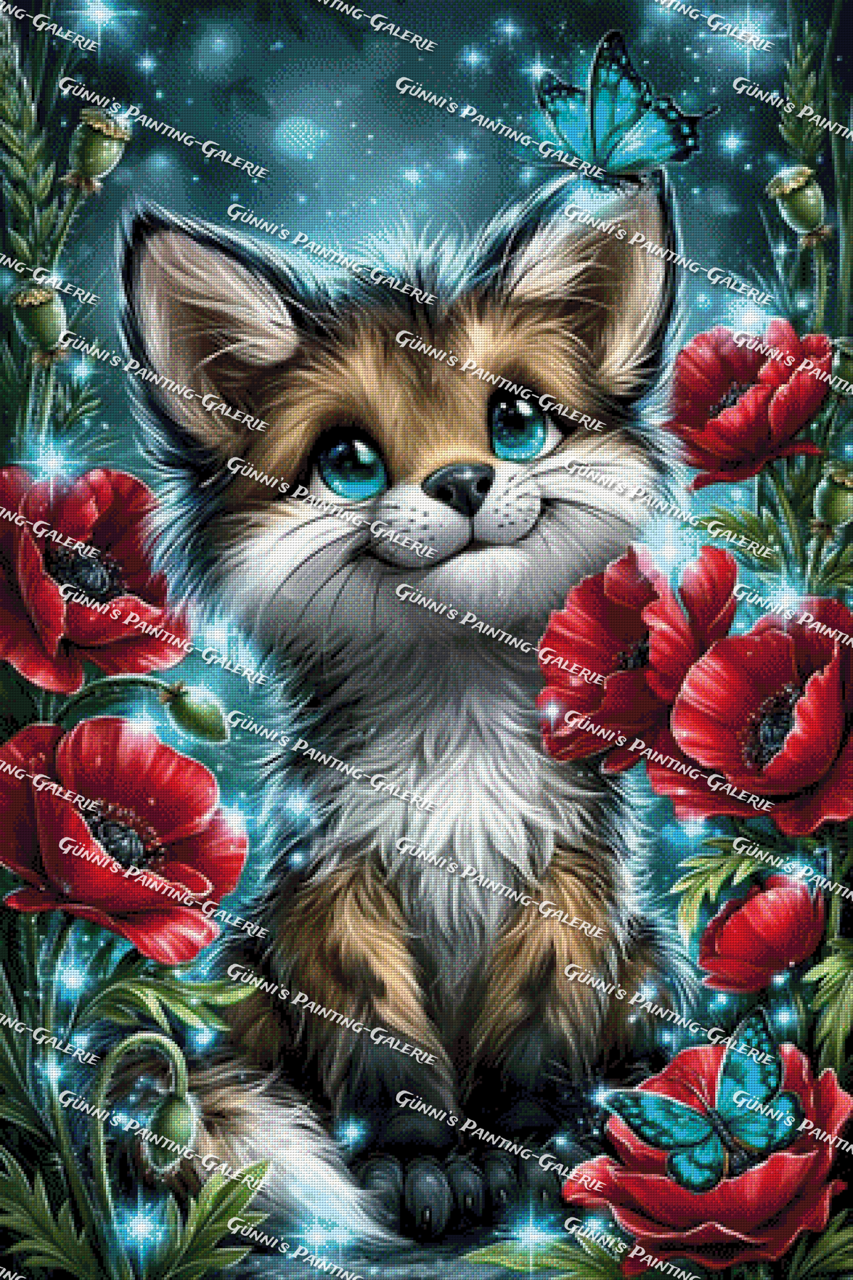 Kleiner Hüter der Blütenmagie by illumaris KI_Art 80x120 285 Farben