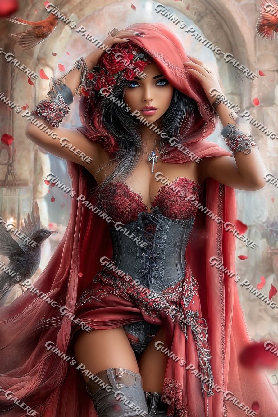 Die Rosenhüterin by Elly_A.I. 80x120 230 Farben