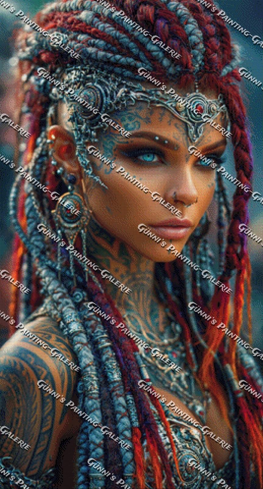 Hüterin der Zeichen by Elly_A.I. 65x120 245 Farben