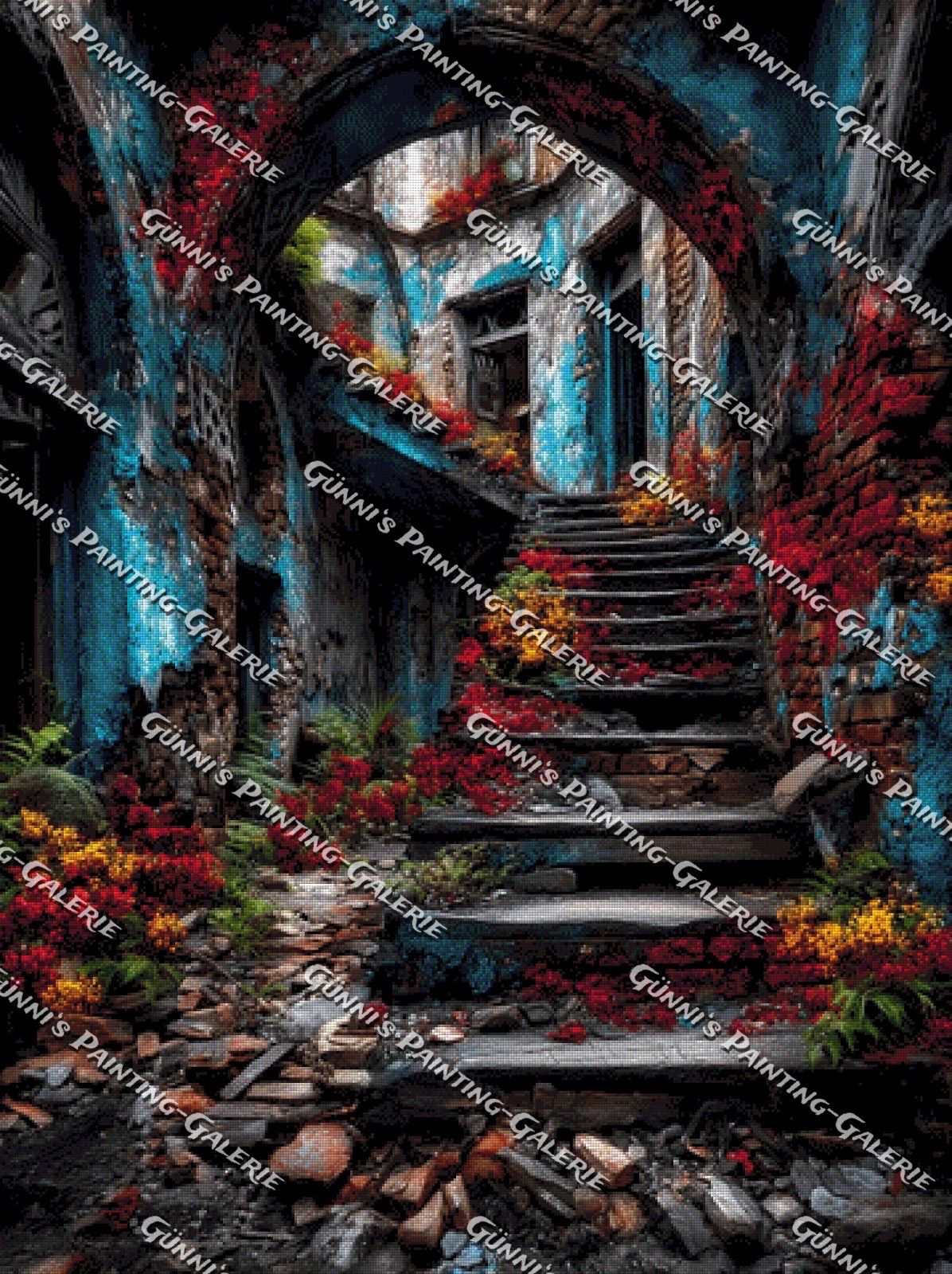 Die vergessene Treppe by QN 90x120 240 Farben