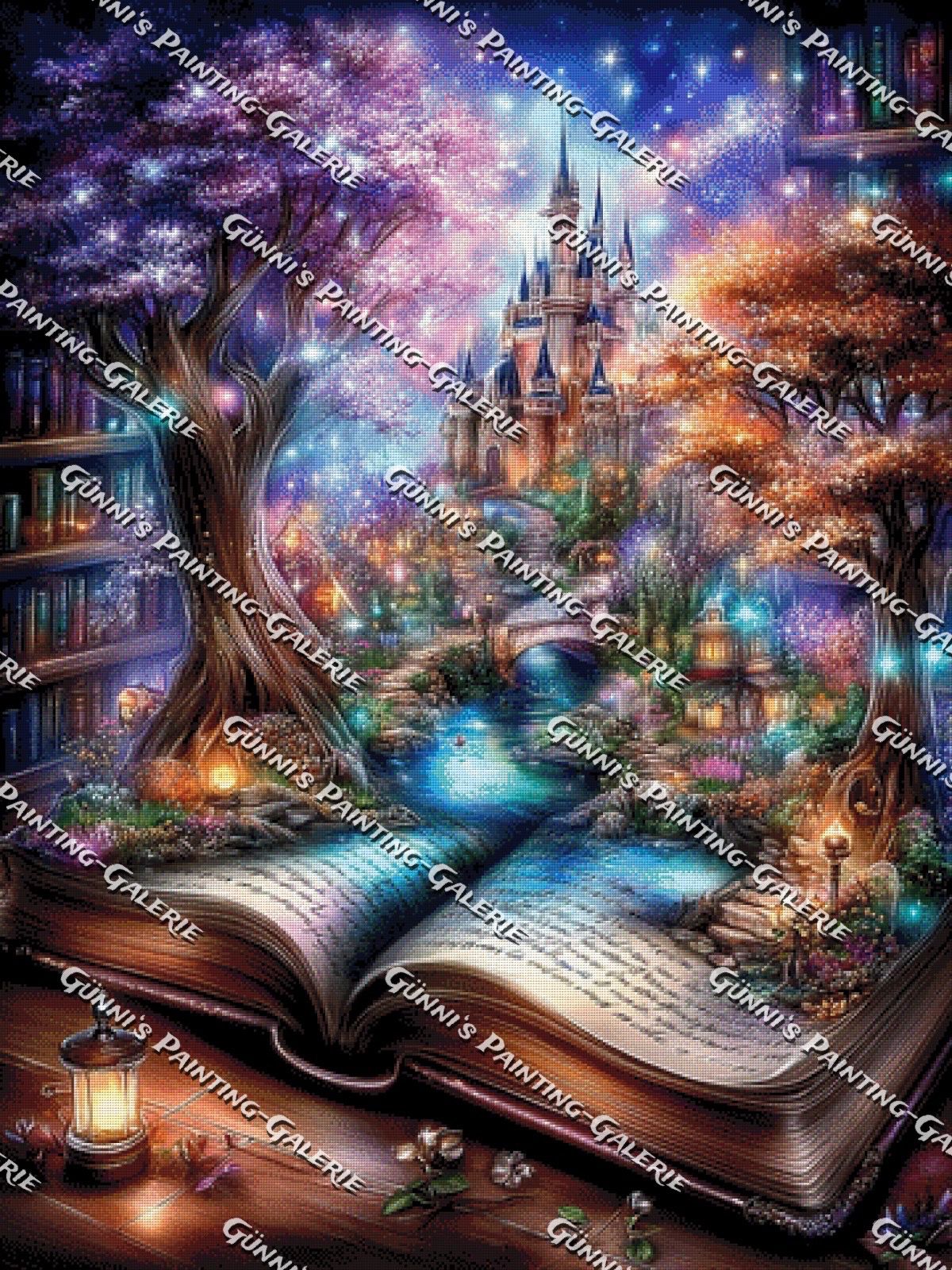 Die Bibliothek der Träume by illumaris KI_Art 90x120 320 Farben