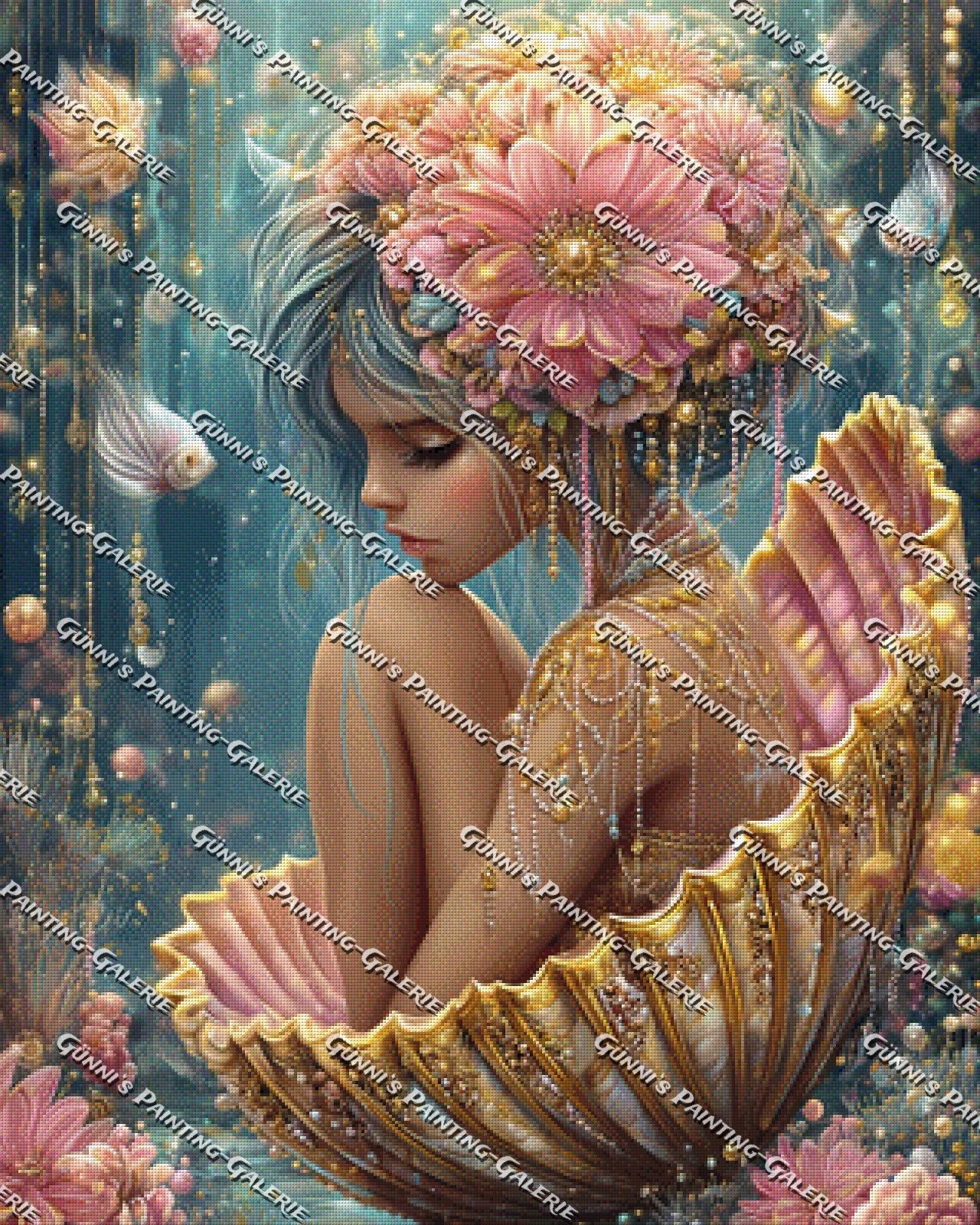 Die Muschelprinzessin by Elly_A.I. 80x100 260 Farben