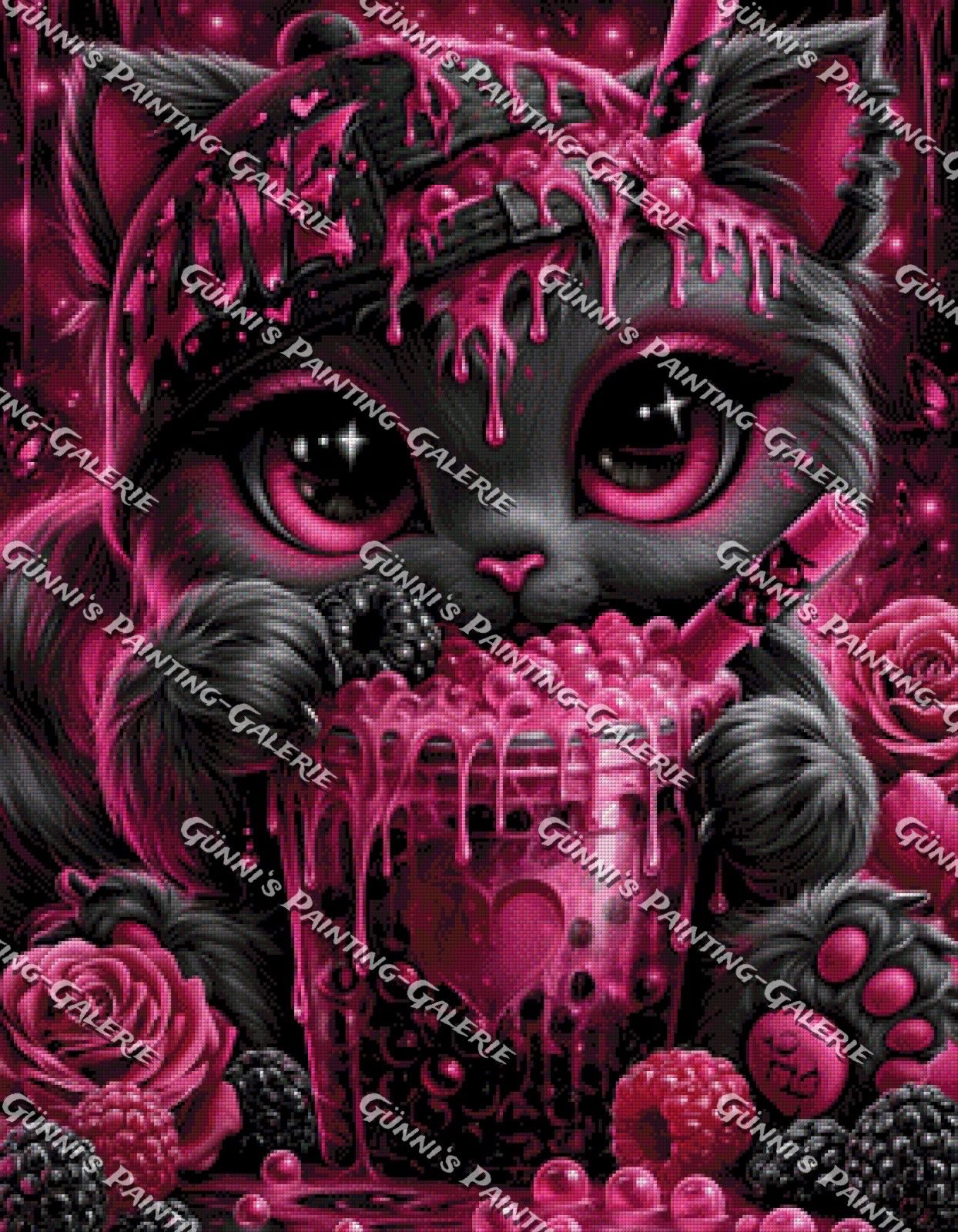 Berry Bubble Cat by Andy‘s_AI_Art 70x90 120 Farben