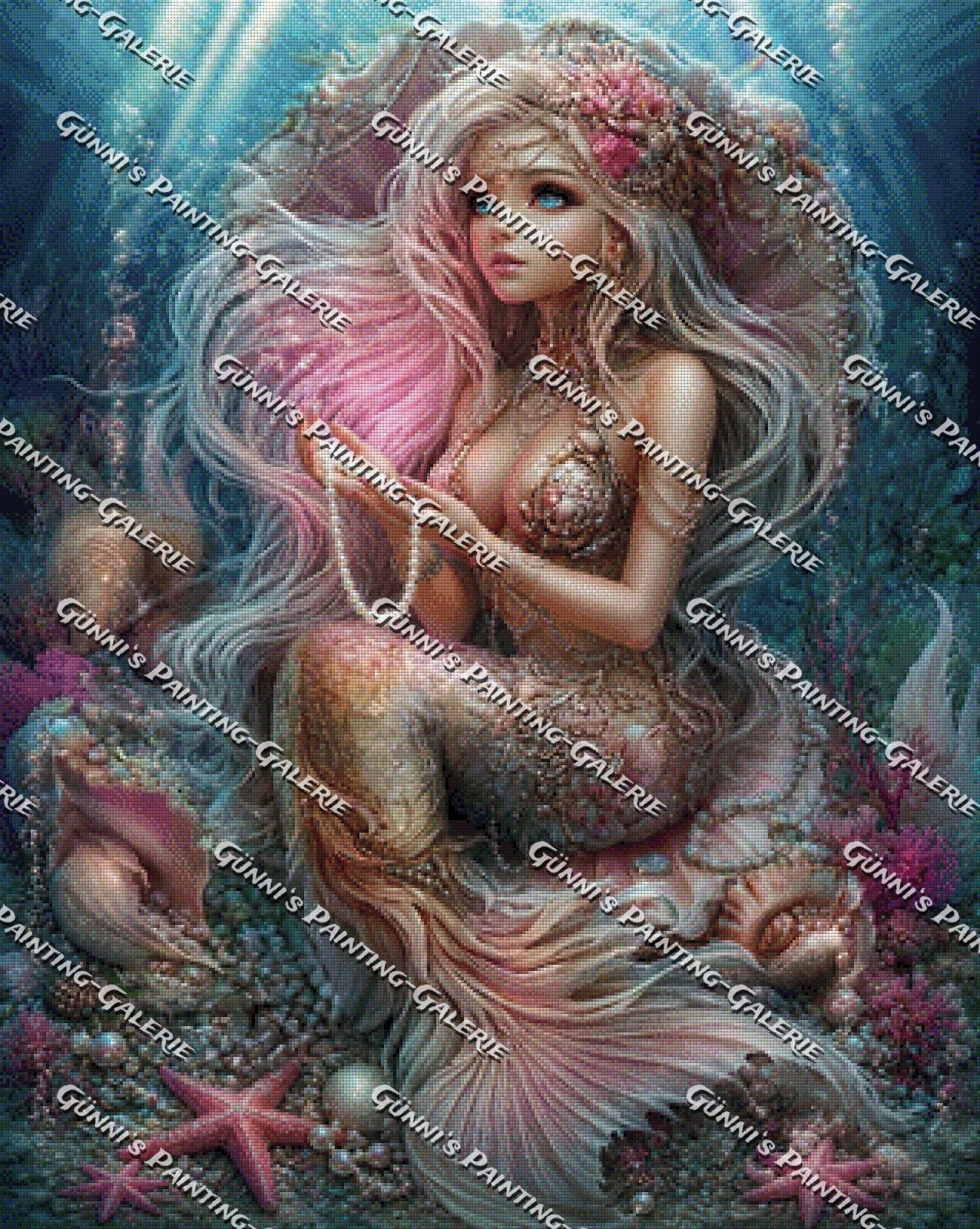 Die Königin des Ozeans by Elly_A.I. 80x100 215 Farben