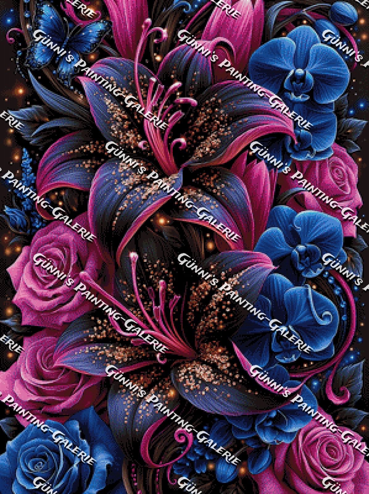 Mitternachtsblüten by Andy‘s_AI_Art 75x100 240 Farben