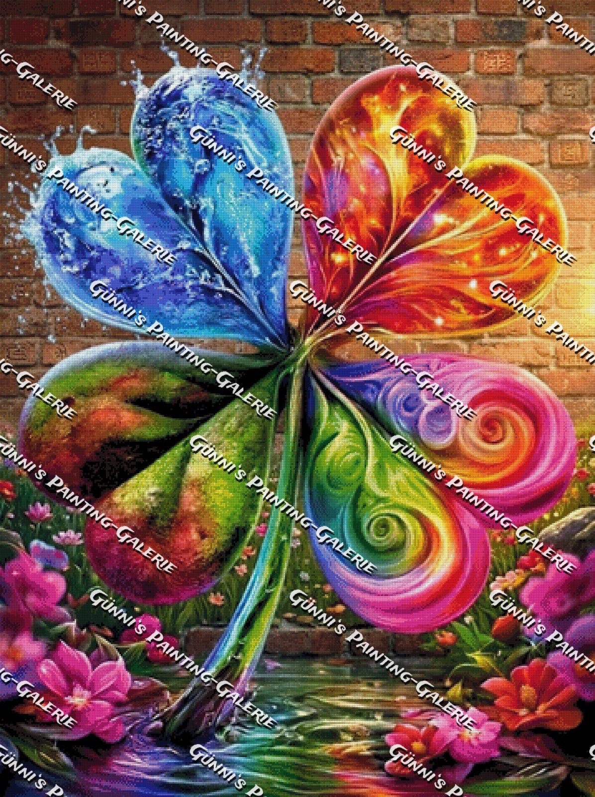 Das Kleeblatt der Elemente by illumaris KI_Art 90x120 447 Farben