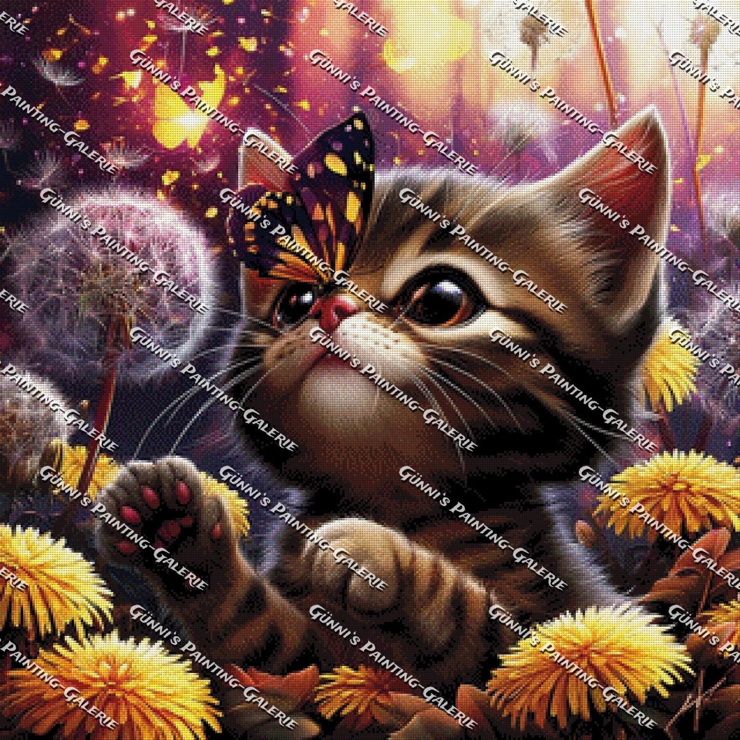 Pfötchen im Feenlicht by illumaris KI_Art 80x80 270 Farben