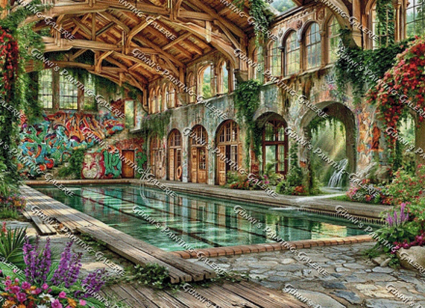 Lost Place - Das vergessene Hallenbad II by QN 110x80 300 Farben
