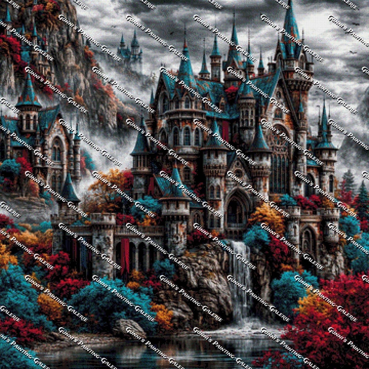 Das Schloss der Nebelkronen by QN 90x90 230 Farben
