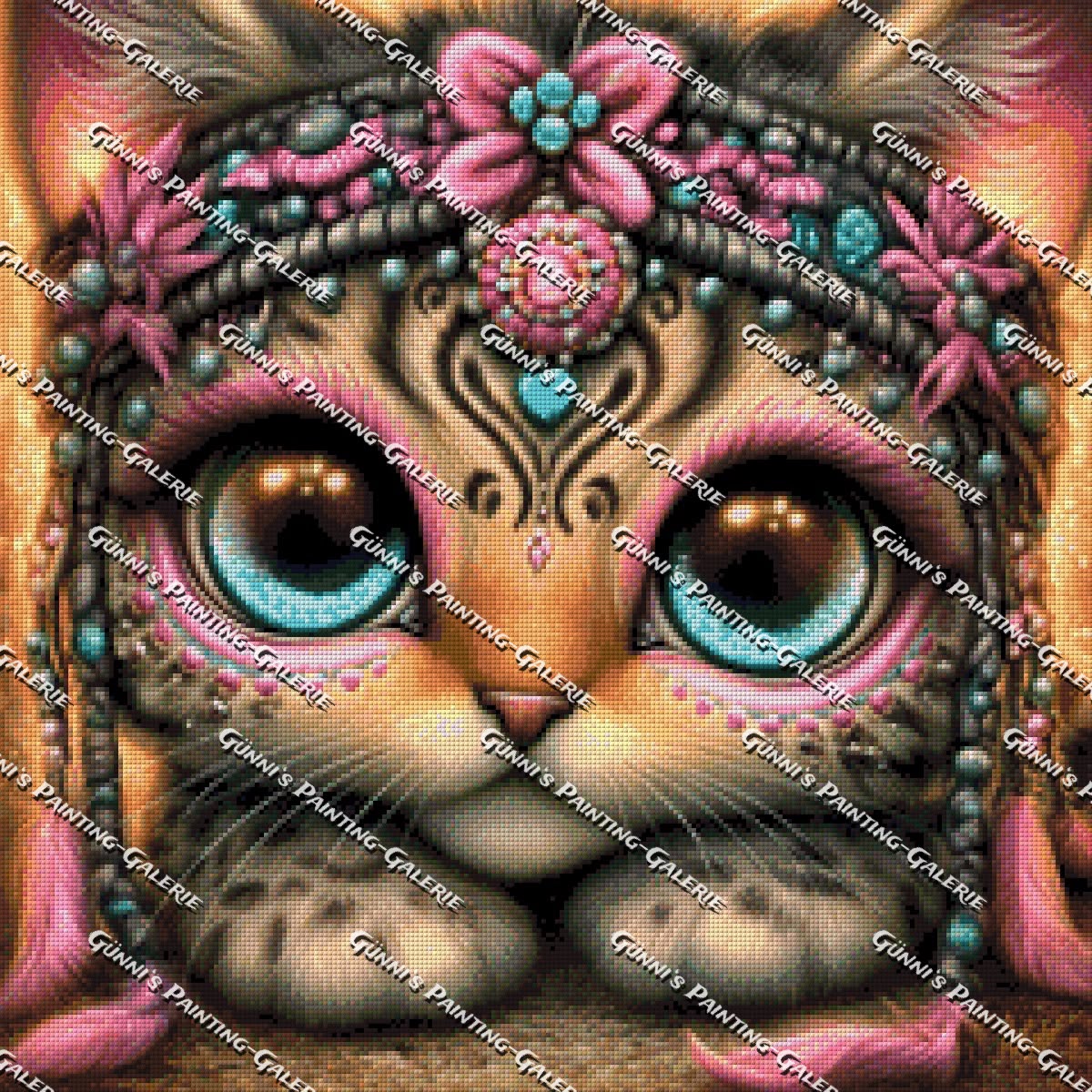 Traumkatze by Elly_A.I. 60x60 95 Farben