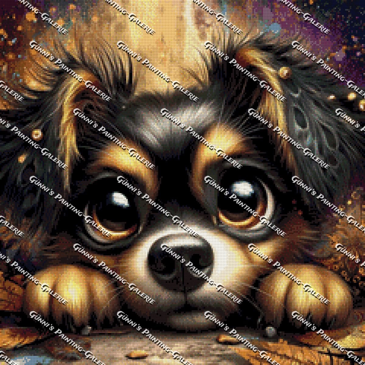 Herzenshund by illumaris KI_Art 60x60 80 Farben