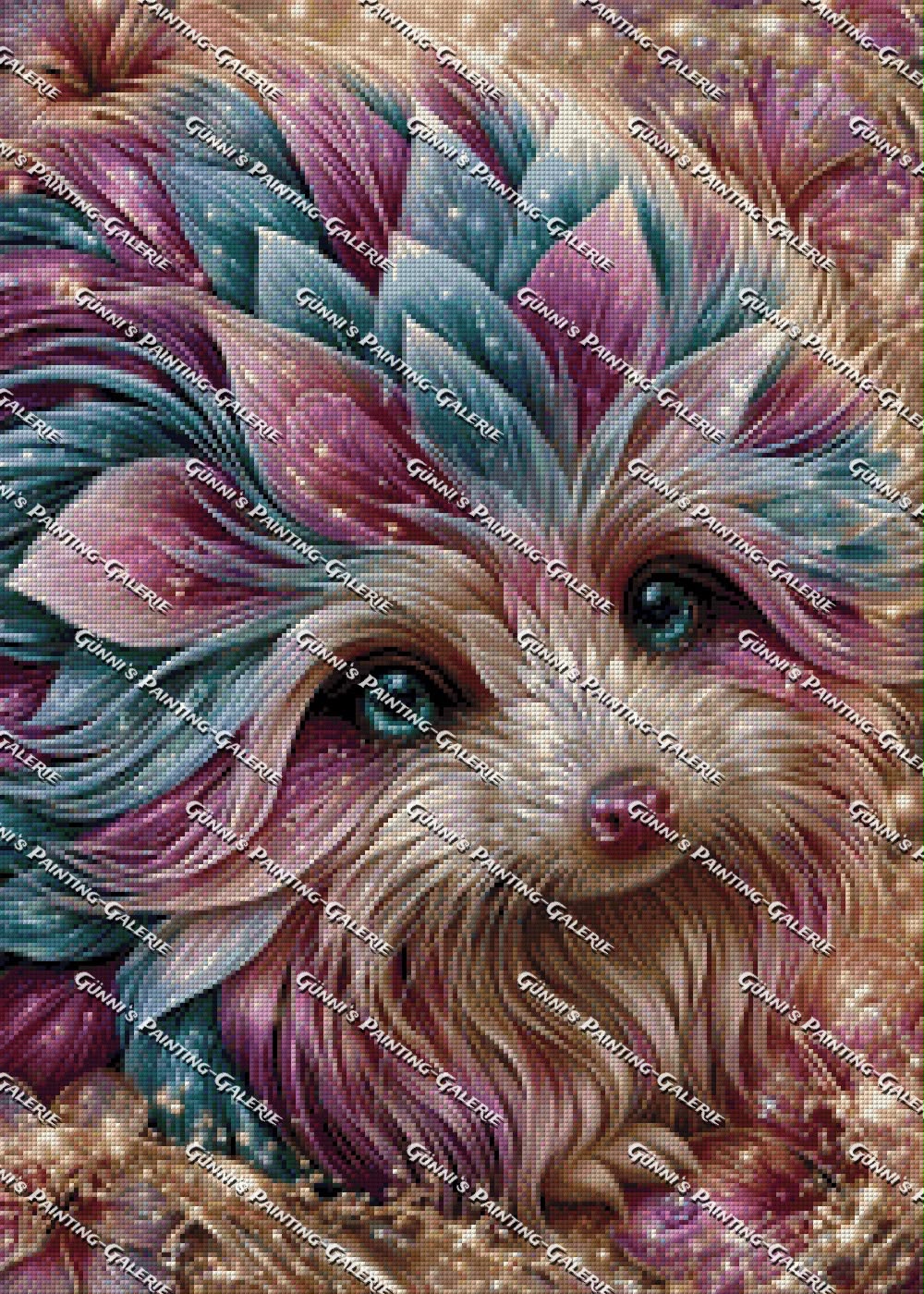 Der Blütenigel by Andy‘s_AI_Art 50x70 85 Farben
