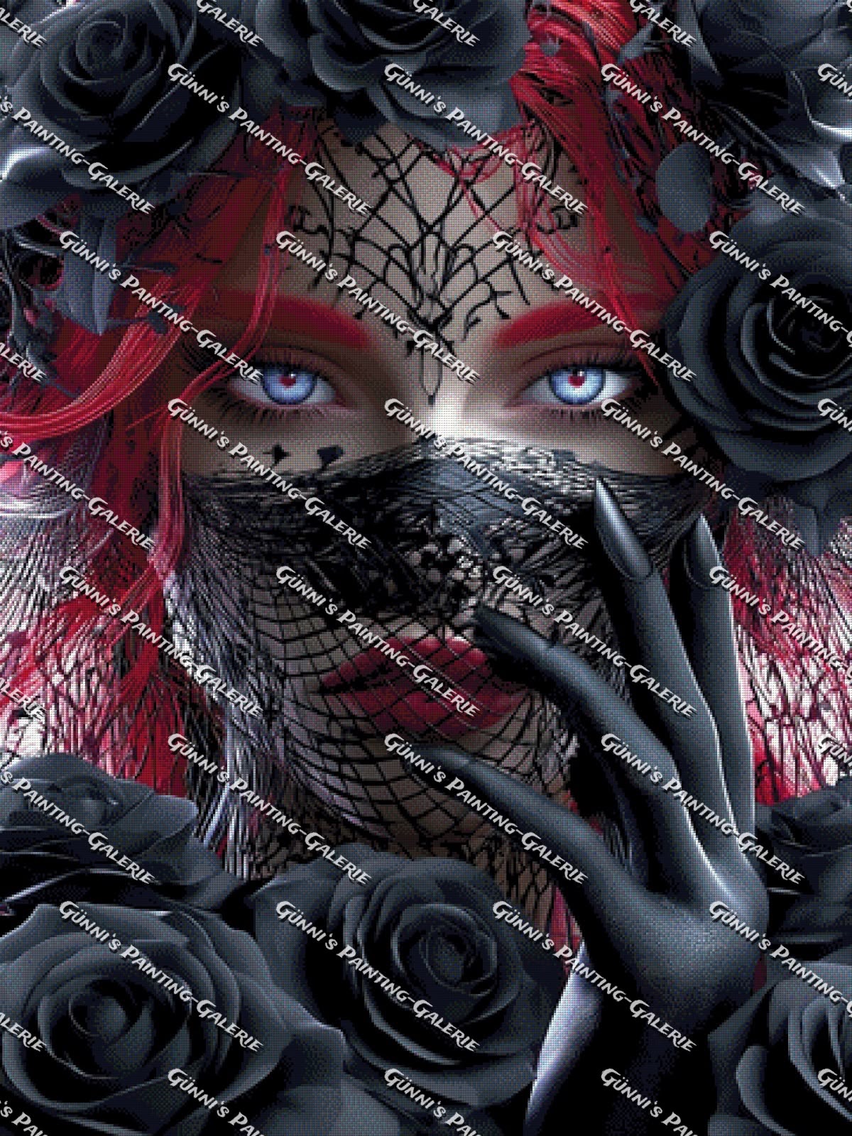 Schwarze Rosen by illumaris KI_Art 90x120 170 Farben