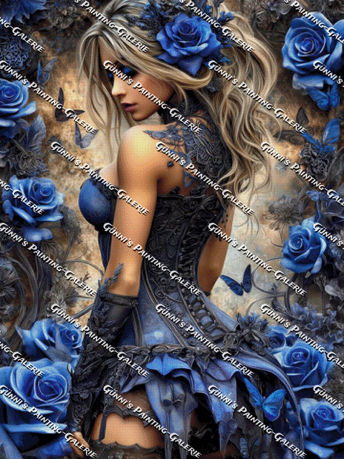 Die blaue Rose by Sweet_Loco_AI 90x120 190 Farben