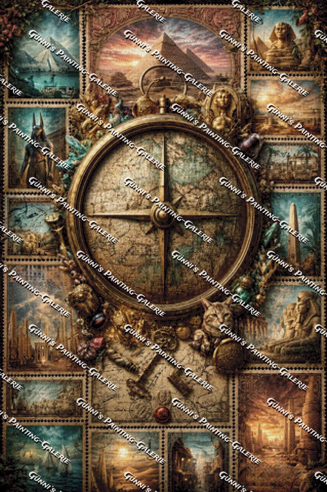Ägypten-Collage by Elly_A.I. 80x120 195 Farben
