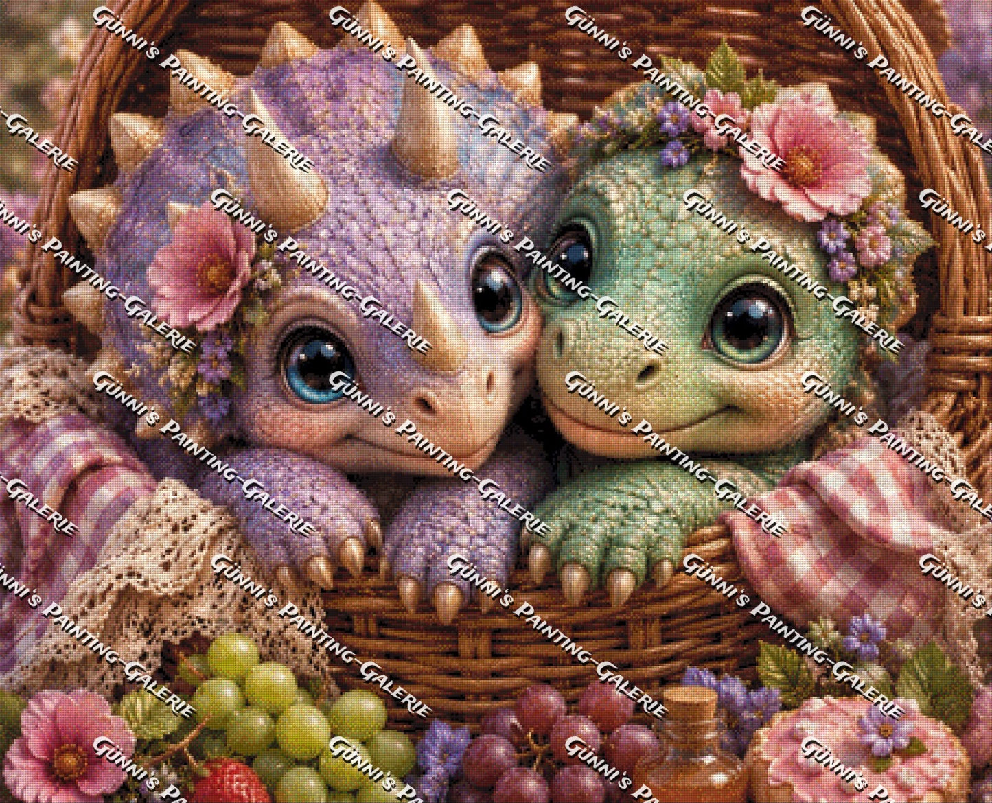 Dinofreunde für immer by Biggilee_Art 105x85 280 Farben