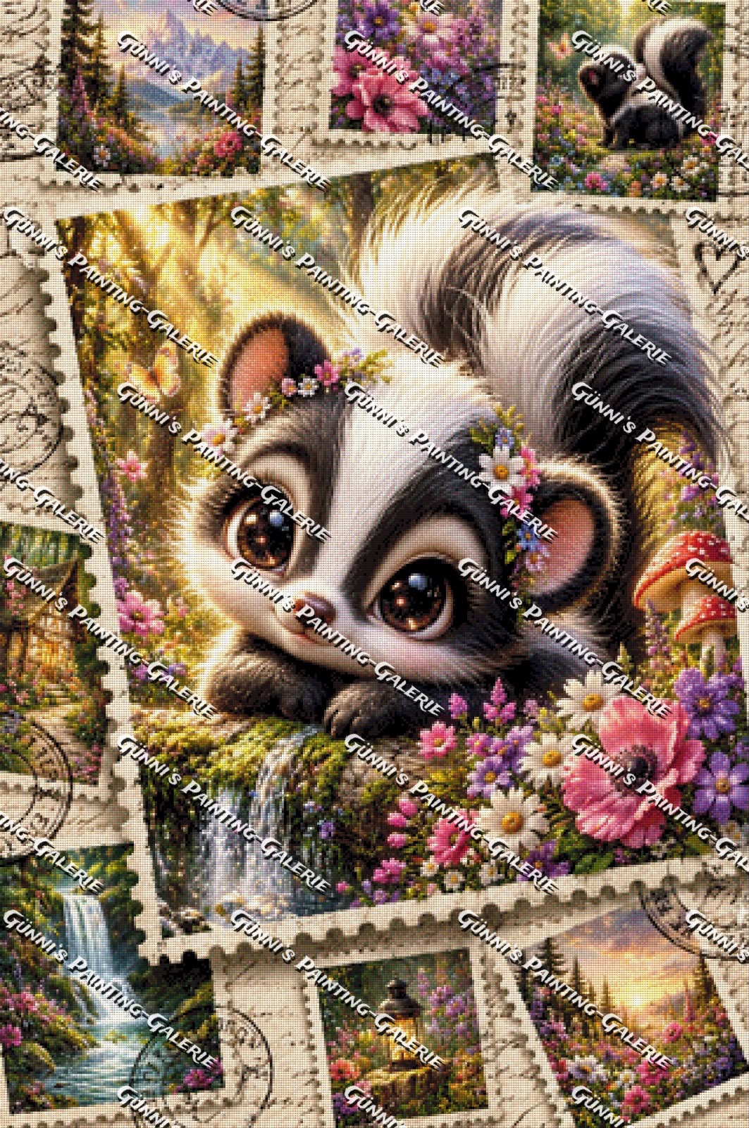 Collage - Ein Gruß aus dem Märchenwald by Elly_A.I. 90x120 320 Farben