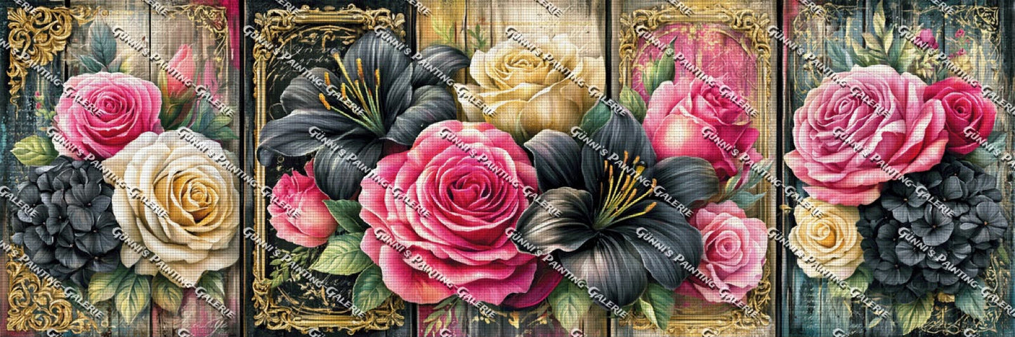 Geheimnisvolle Blüten by Elly_A.I. 300x100 325 Farben