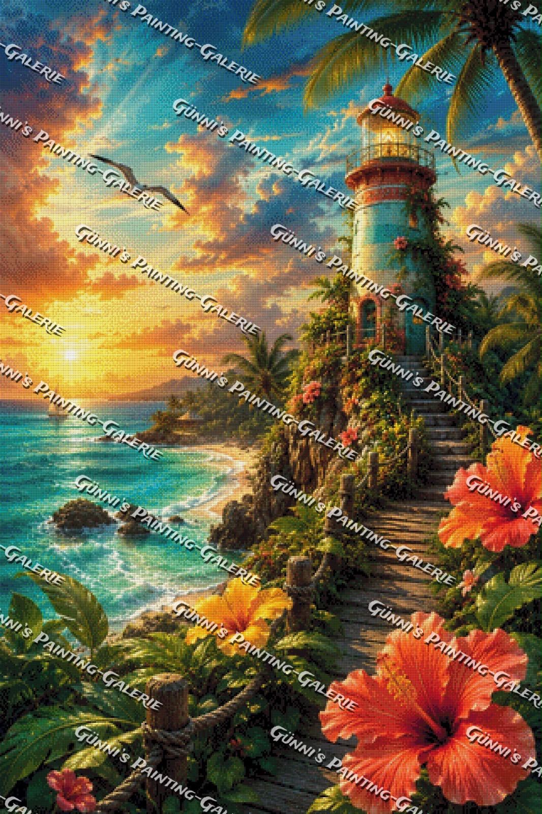 Leuchtturm im Paradies by Biggilee_Art 80x120 280 Farben