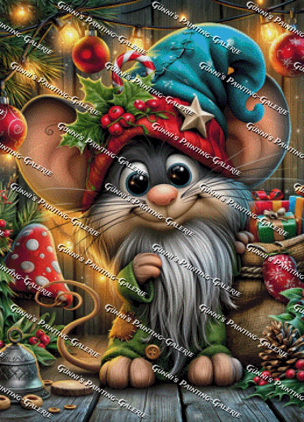 Mäusezauber zur Weihnachtszeit by QN 65x90 270 Farben