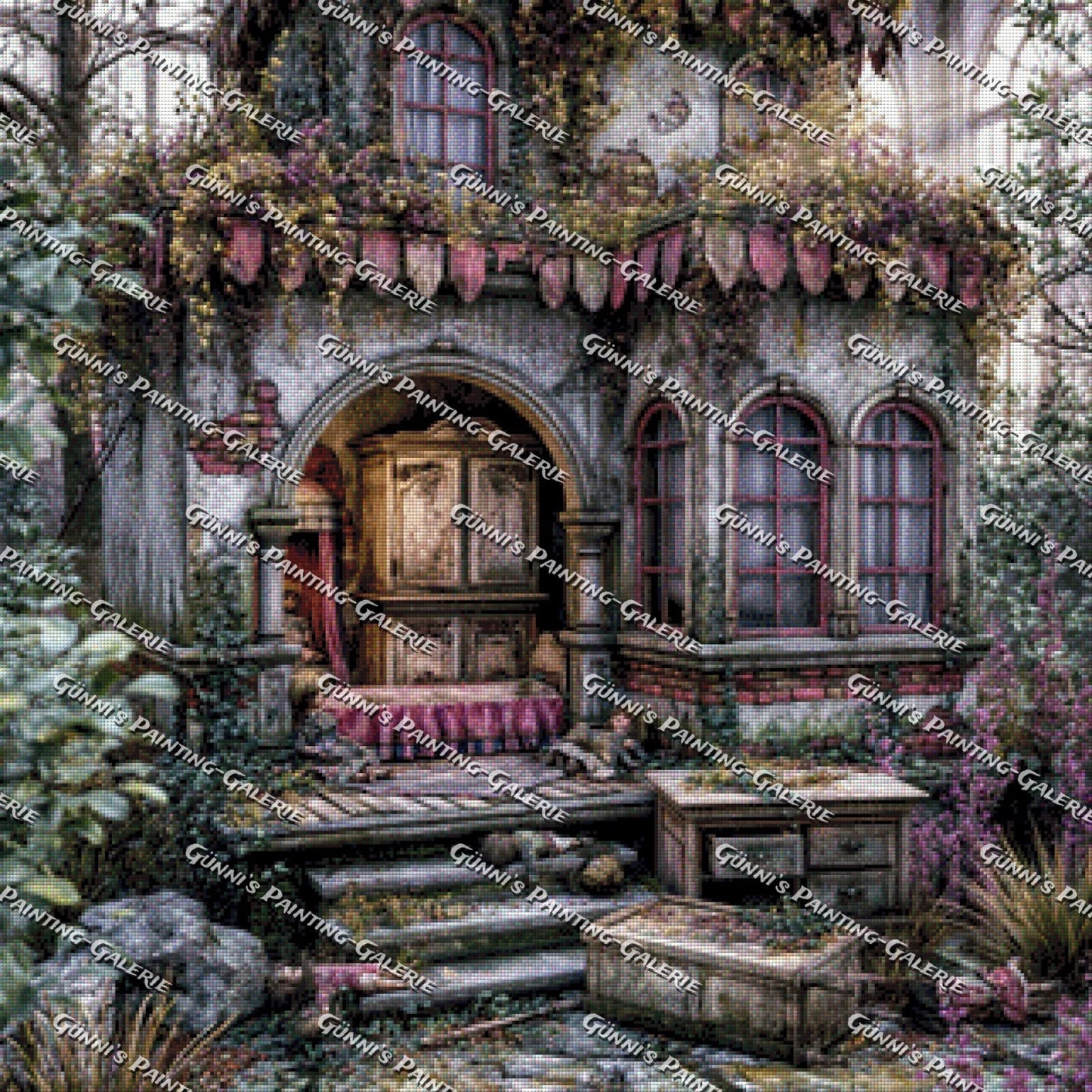 LostPlace Original - Das vergessene Puppenhaus by QN 80x80 185 Farben