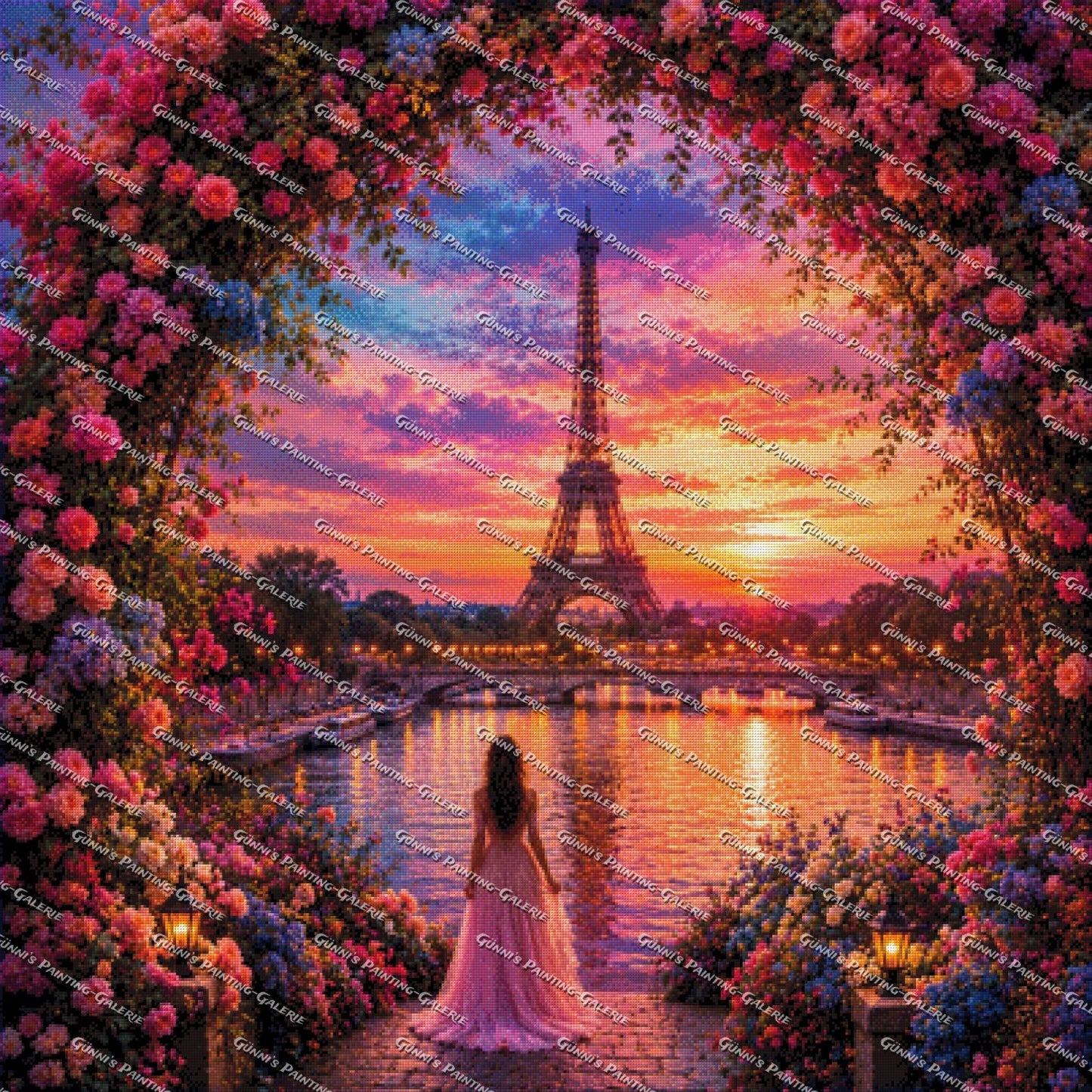 Magischer Abend in Paris by illumaris KI_Art 100x100 275 Farben