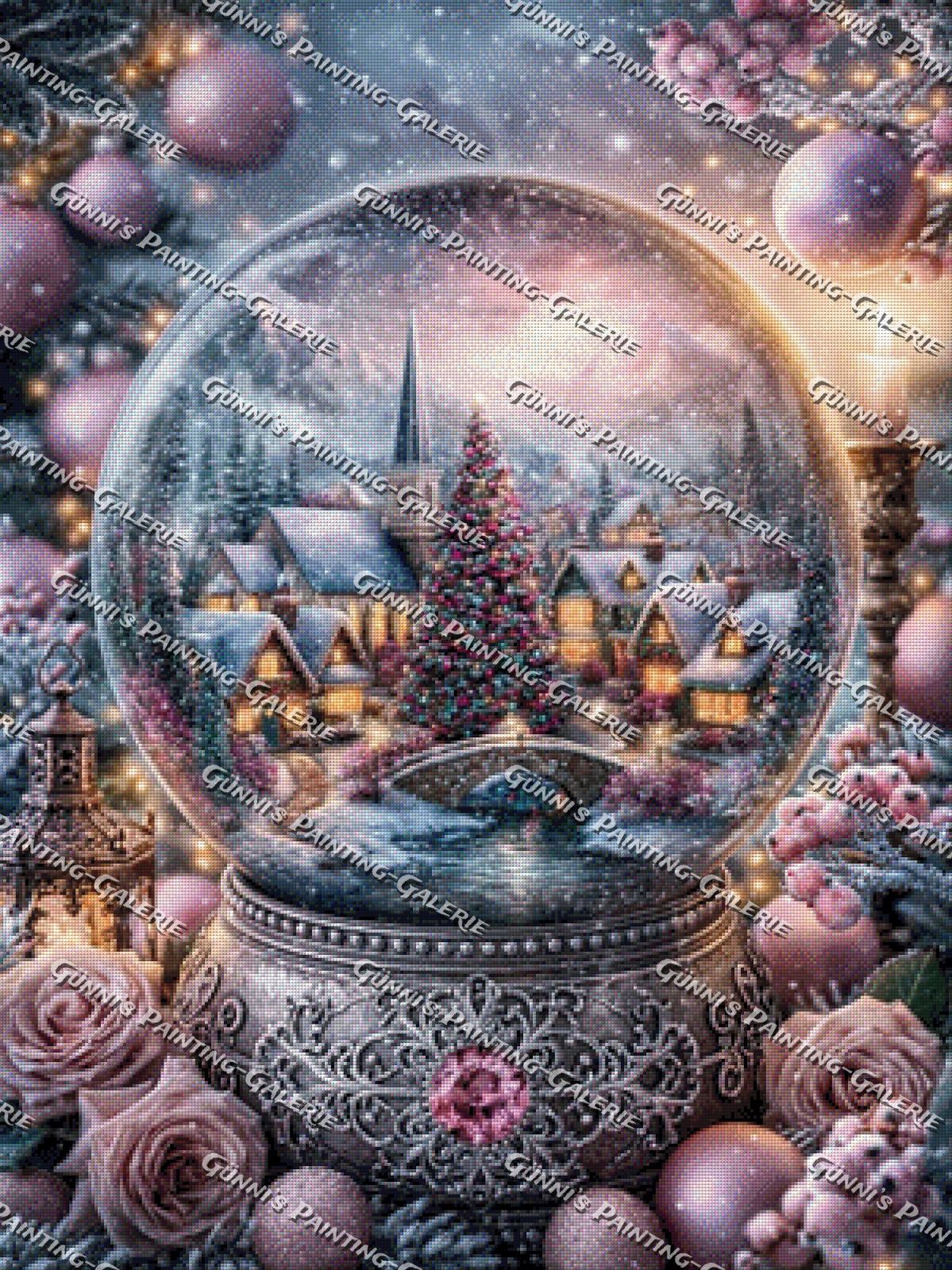 Das verzauberte Weihnachtsdorf by illumaris KI_Art 75x100 210 Farben