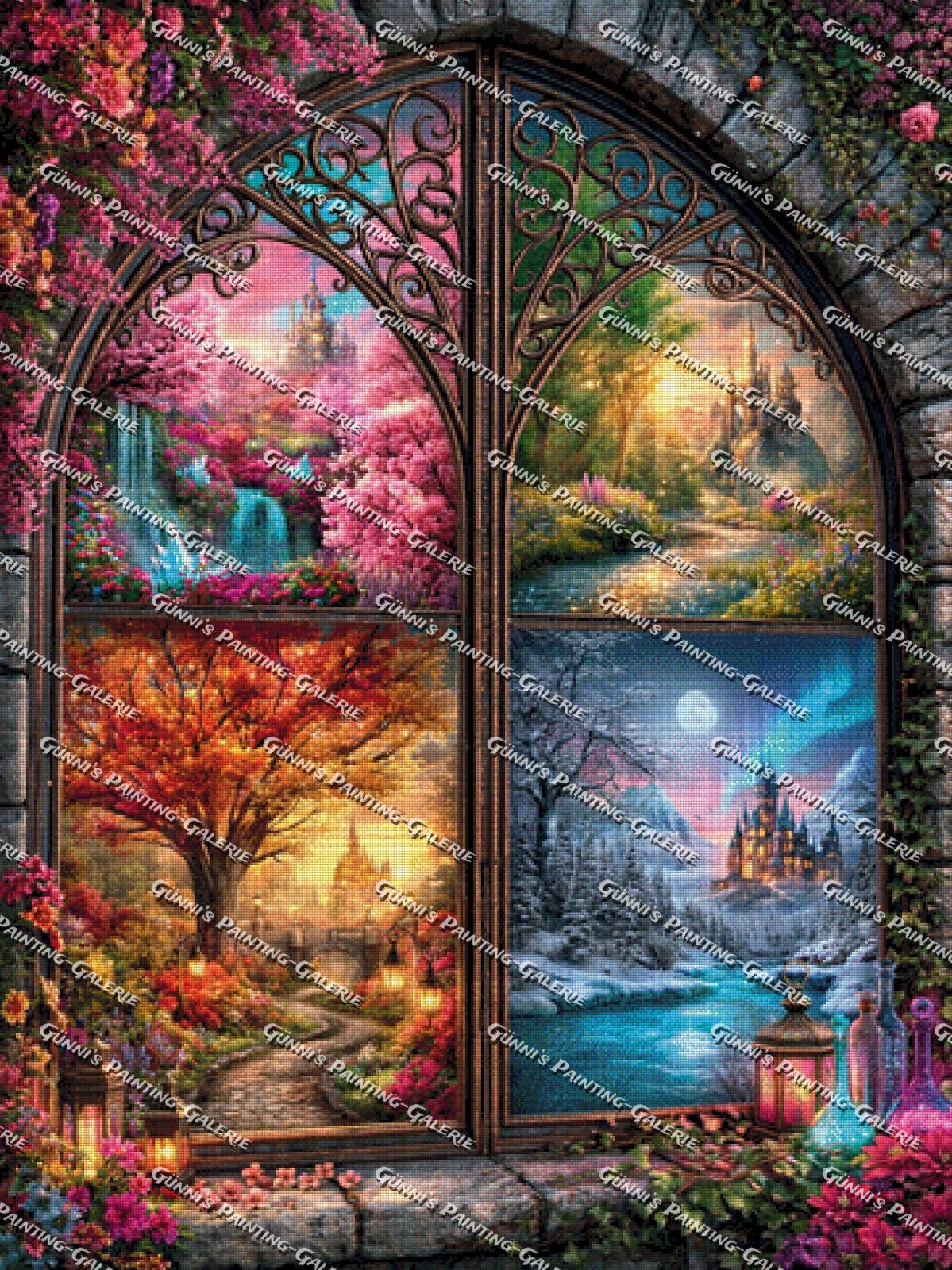 Fenster der vier Jahreszeiten by Andy‘s_AI_Art 90x120 320 Farben
