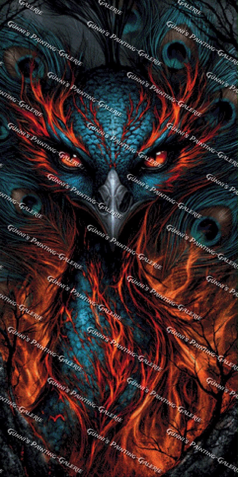 Feuerauge der Nacht by Karla 60x120 125 Farben