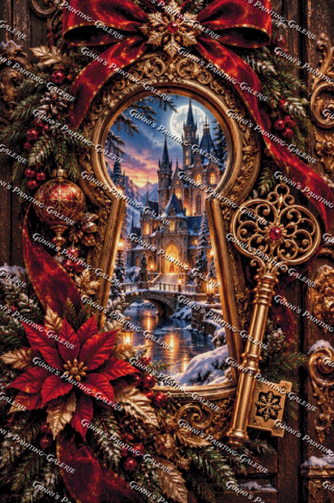 Ein Blick ins Weihnachtsreich by Glaze_AI 80x120 270 Farben