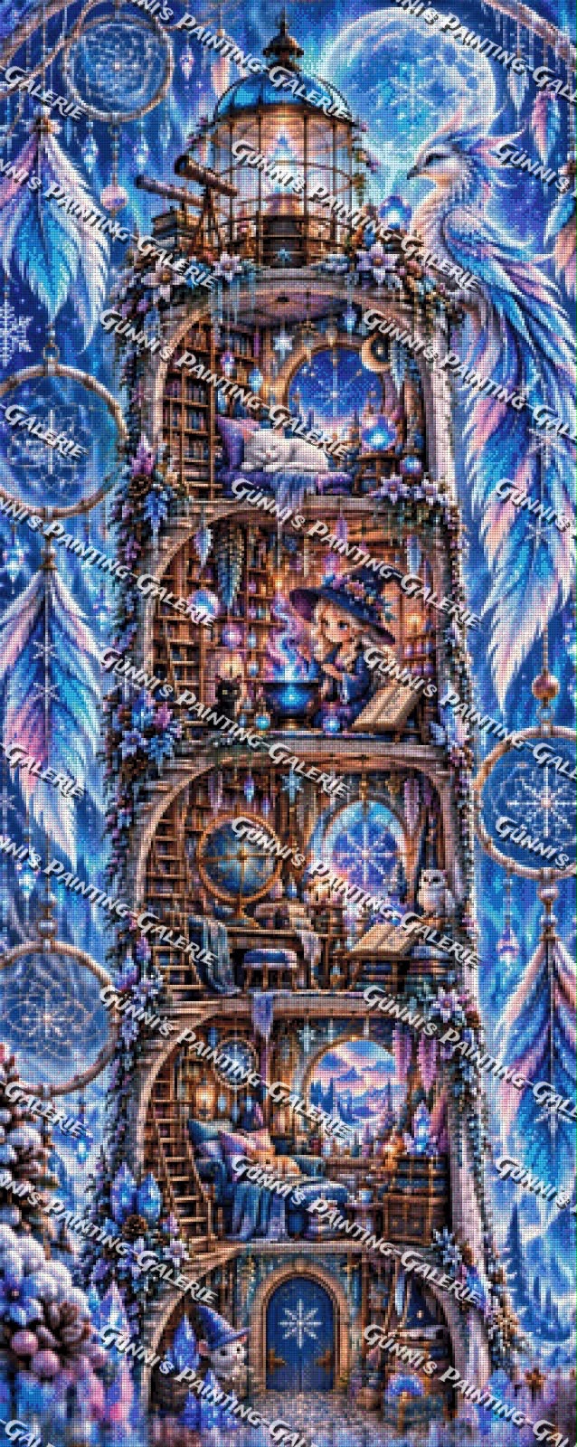 Turm der Winterträume by Elly_A.I. 60x150 260 Farben