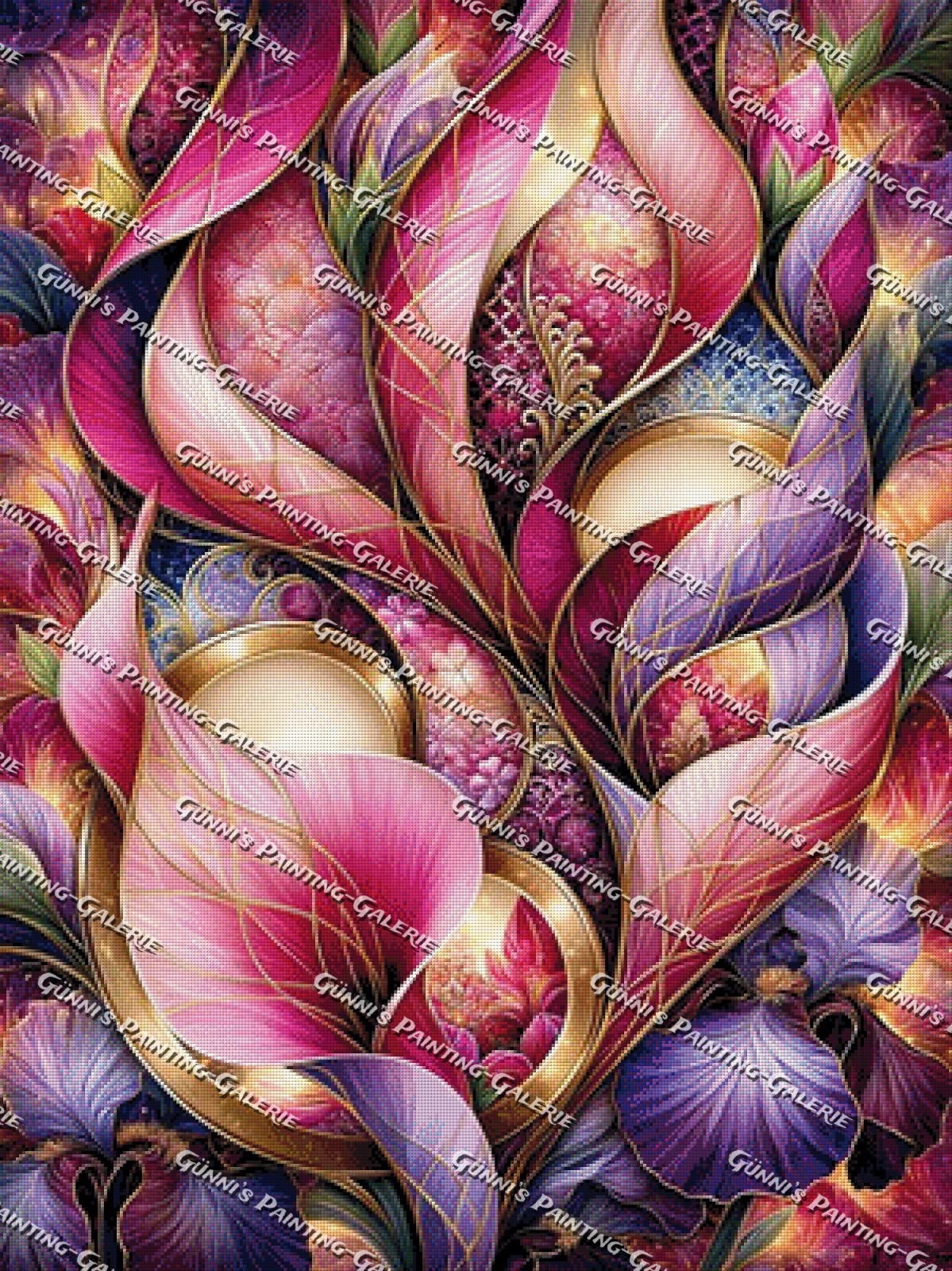 Blütenzauber in Roségold by illumaris KI_Art 75x100 290 Farben