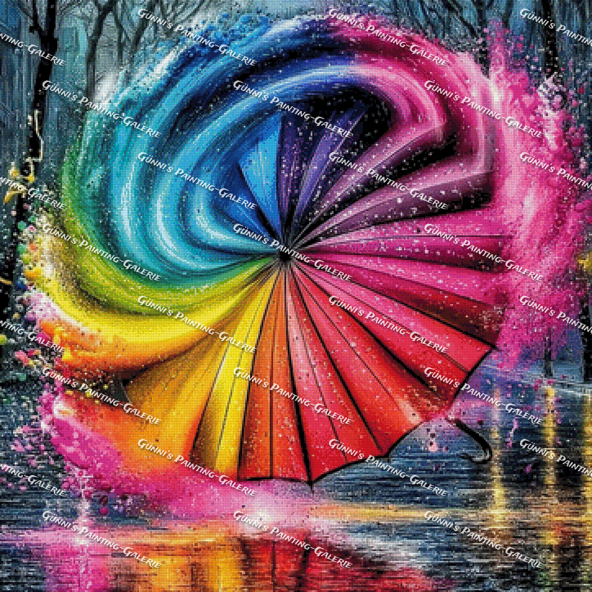 Wirbel der Farben II by QN 90x90 400 Farben