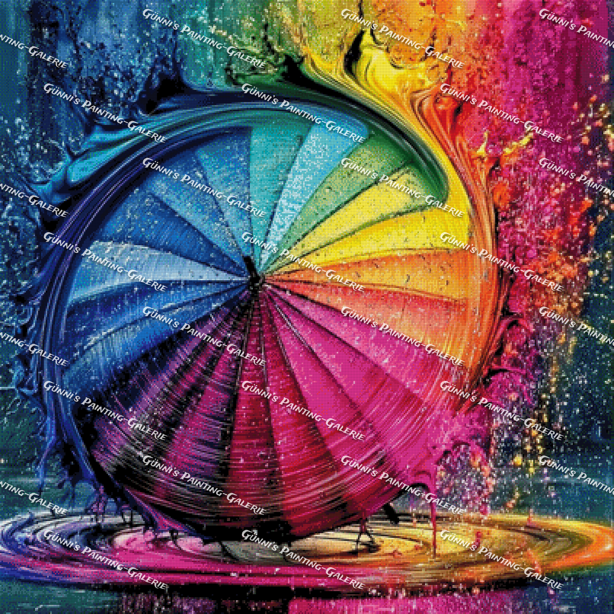 Wirbel der Farben by QN 100x100 400 Farben
