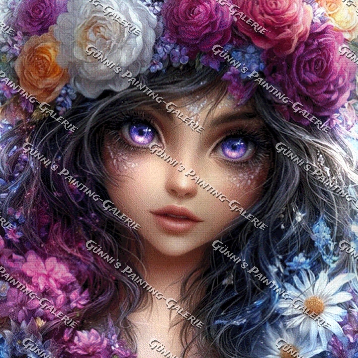 Blütenkönigin by illumaris KI_Art 90x90 305 Farben