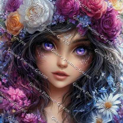Blütenkönigin by illumaris KI_Art 90x90 305 Farben