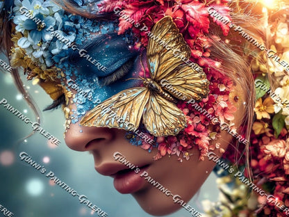 Die Blütenmaske der Seele by QN 120x90 370 Farben