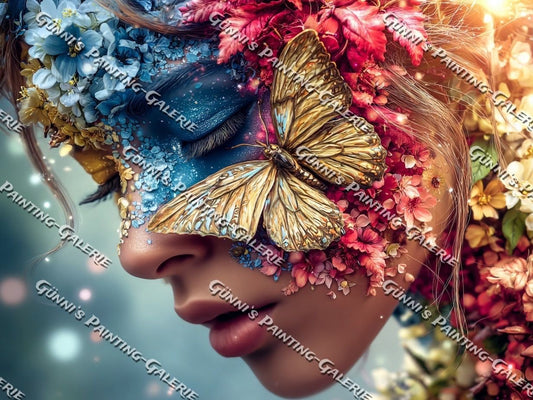 Die Blütenmaske der Seele by QN 120x90 370 Farben