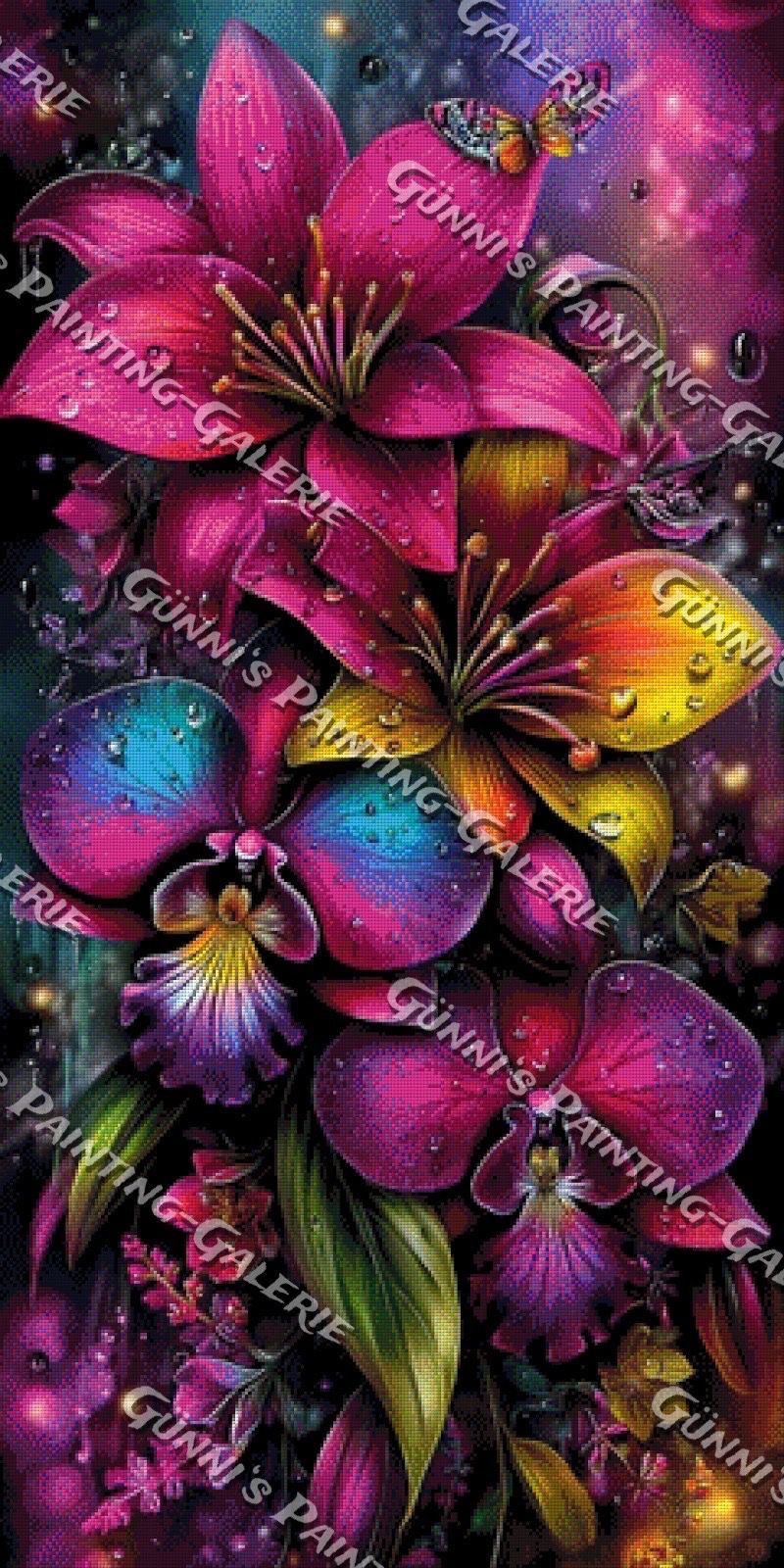 Magischer Blütenzauber by Andy‘s_AI_Art 60x120 mit 340 Farben