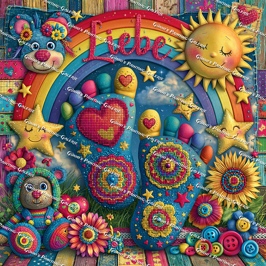 Deine Spuren bleiben für immer by QN 80x80 280 Farben