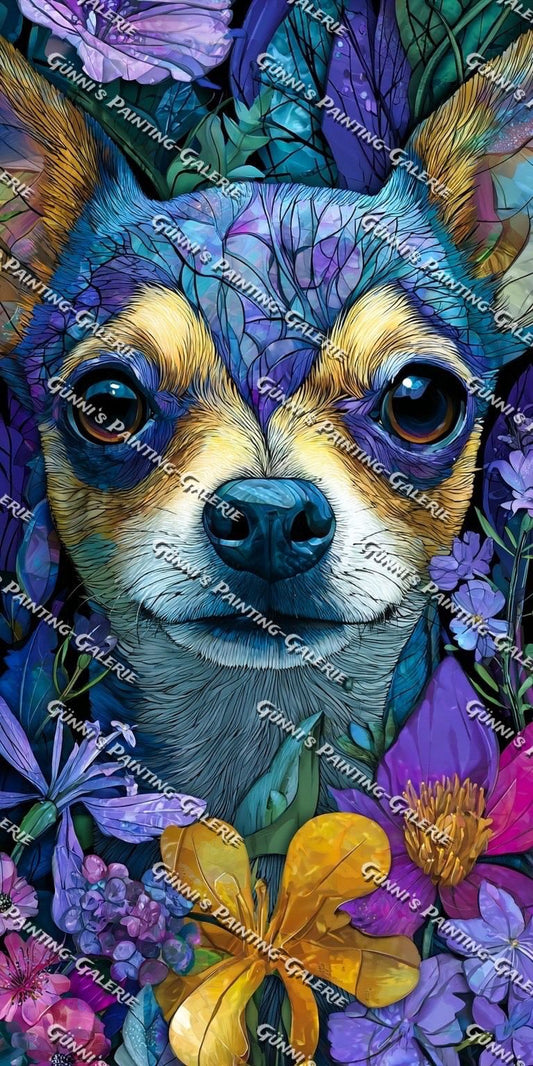 Der Blütenhund by Andastra_DP 50x100 290 Farben