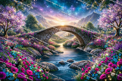 Der Weg ins Blütenparadies by illumaris KI_Art 120x80 265 Farben