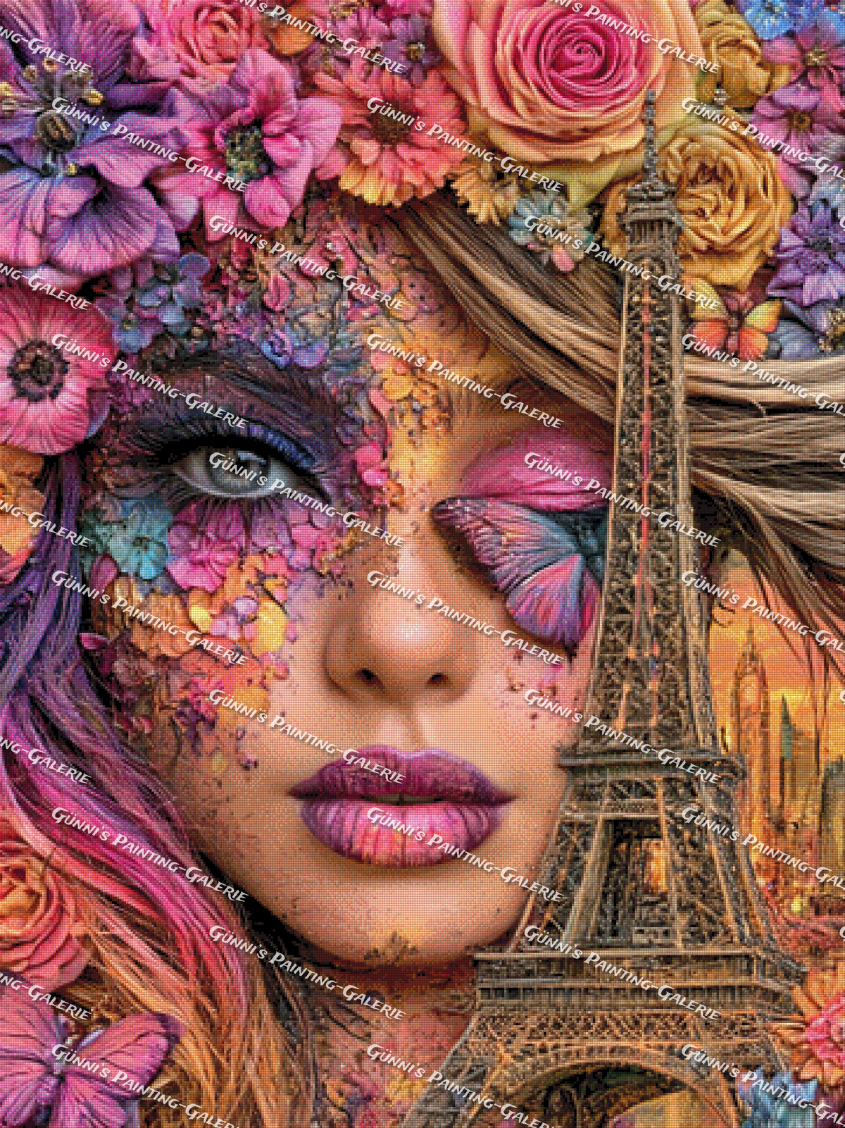 Die Blütenkönigin von Paris by Elly_A.I. 90x120 320 Farben