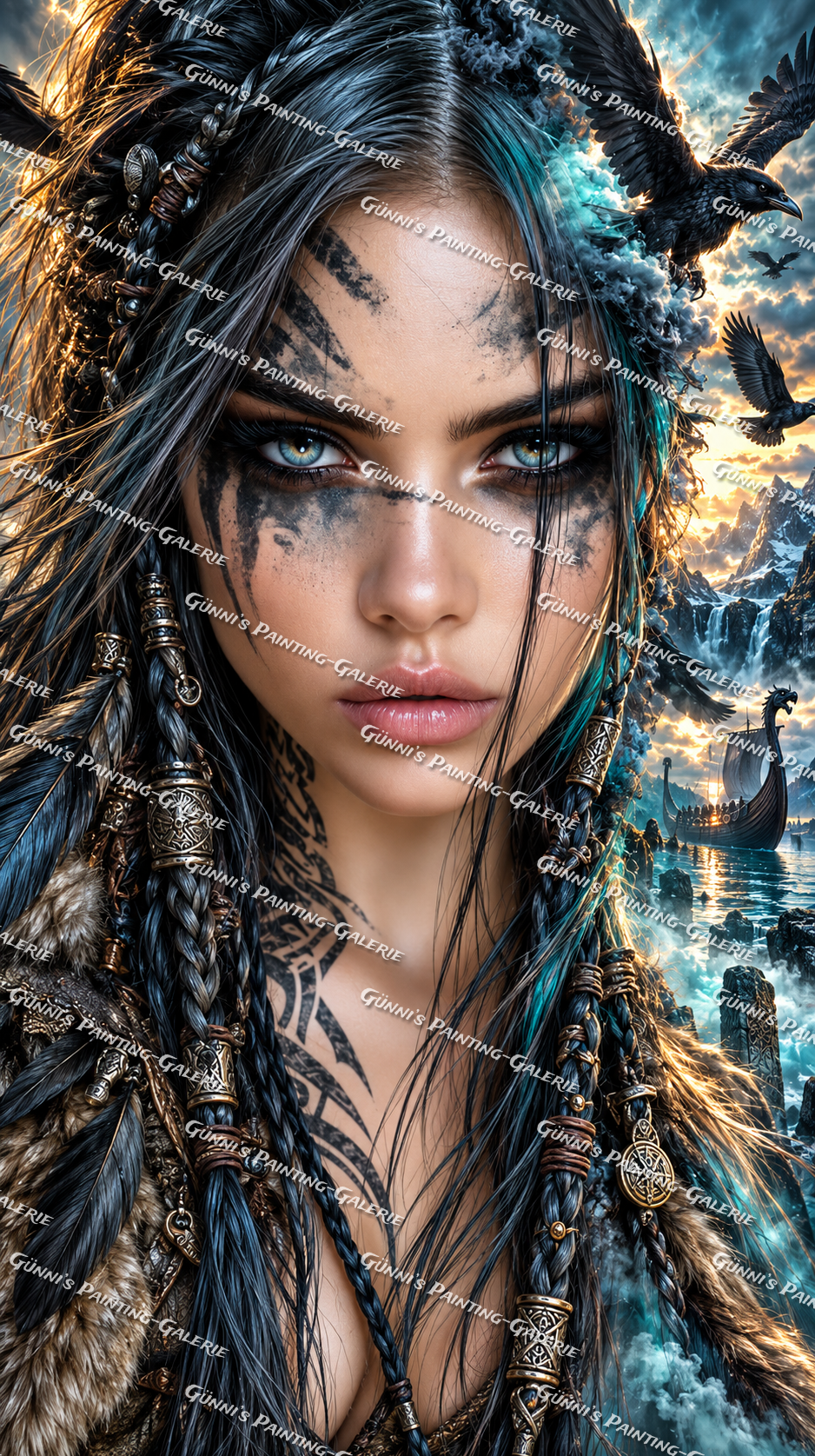 Die Schattenwalküre by Elly_A.I. 70x125 250 Farben