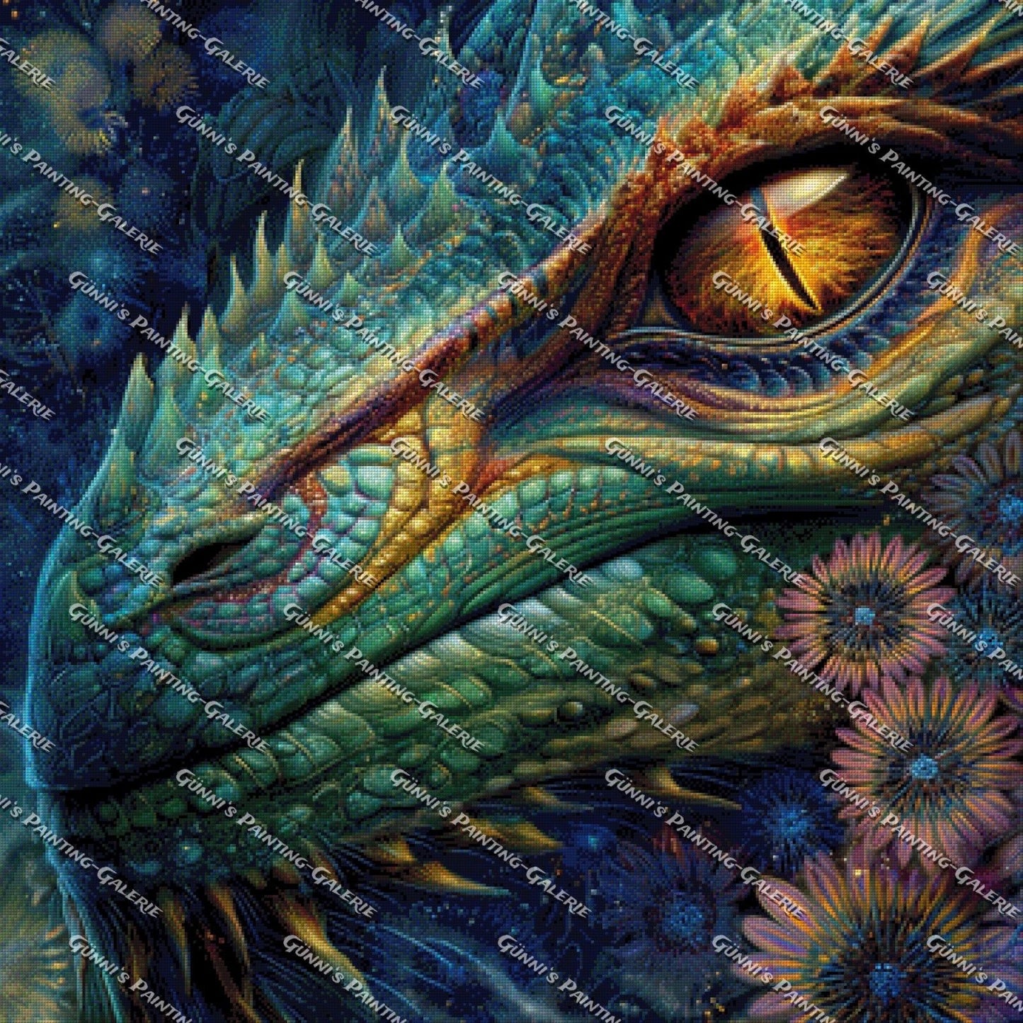Zeitlos - Das Drachenauge by QN 90x90 280 Farben