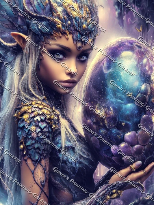 Die letzte Drachenkönigin by illumaris KI_Art 90x120 220 Farben