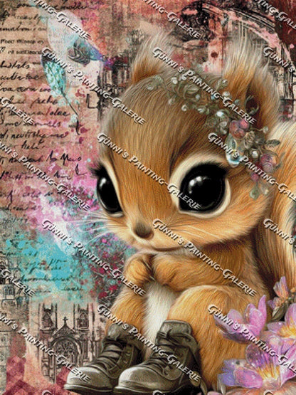 Das verträumte Eichhörnchen by Elly_A.I. 75x100 270 Farben