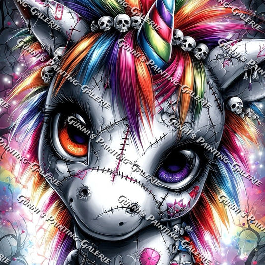 Bunte Einhornseele by illumaris KI_Art 80x80 380 Farben