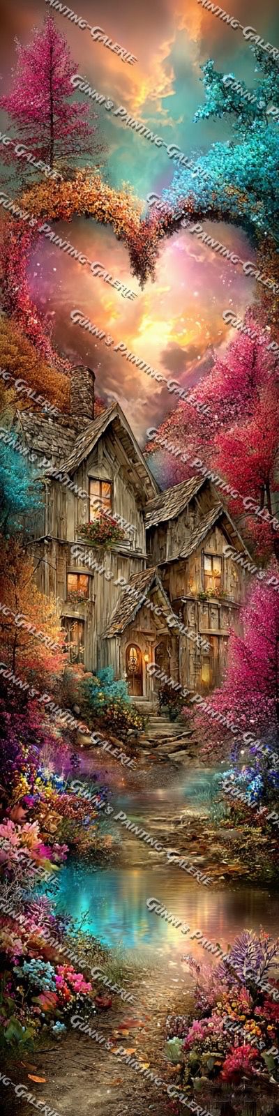 Ein Herz, ein Zuhause by Andy‘s_AI_Art 30x120 315 Farben